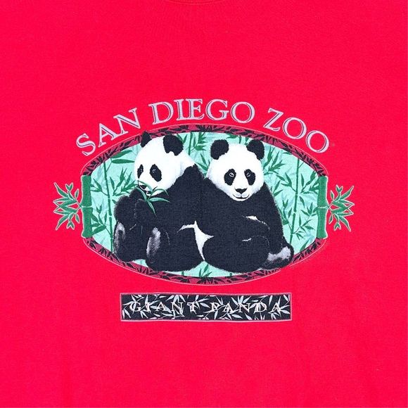 Vintage 90’s Hanes San Diego Zoo Panda Bear Crew Neck - Size XL - Picture 2 of 5
